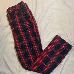 Plaid cropped pants